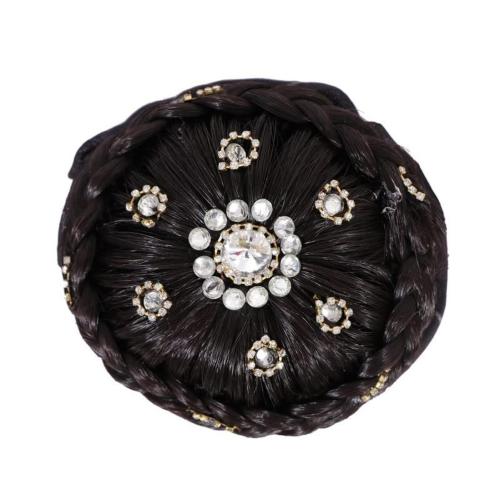 Buy Navmav Black Synthetic Bridal Hair Bun Extension Artificial Juda