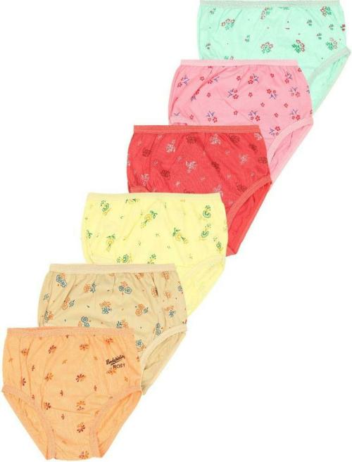Yellow Chilli Multicolor Pure Cotton Panty - 3- 4 Year (Pack of 6)