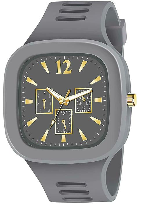 Emartos Addi Stylish Designer Analog Watch Grey For Boys (ADDIE-587)