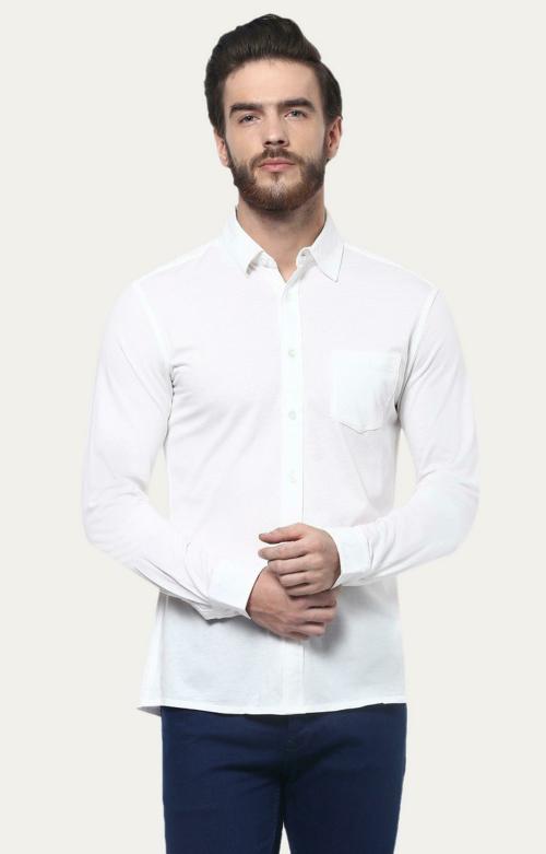 Celio Blue Solid Casual Shirt