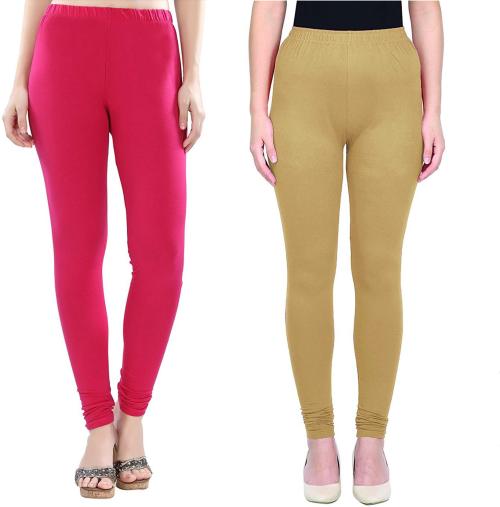 ZORKH - Fashion on you Churidar Length Ethnic Wear Legging (Pink, Beige, Solid)