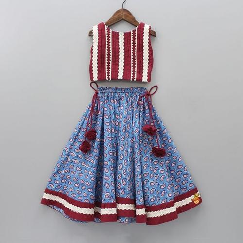 JB Fashion Enchanting Kids Lehenga Choli Sets: Perfect Blend of Tradition and Elegance (Blue) Size: 8-9 Y