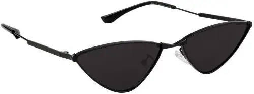AISLIN UV Protected Unisex Cat eye Sunglasses - (Black Lens | Black Frame | Medium Size)