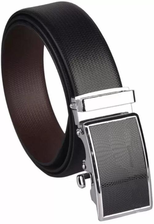 Men Casual, Formal Black Genuine Leather Reversible Belt
