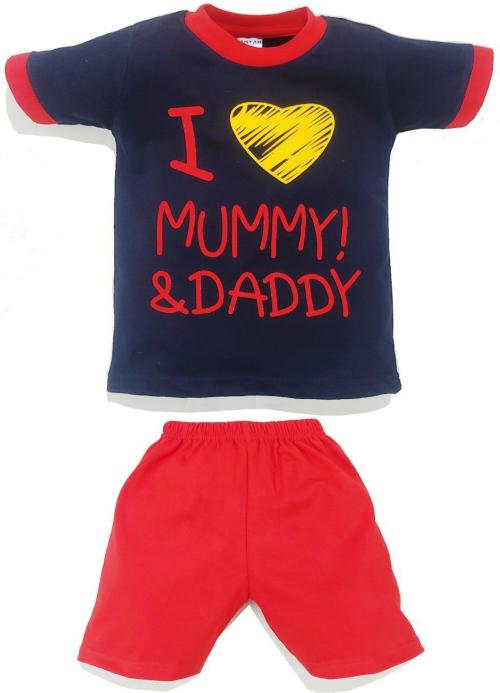 Jusfab Baby Boys & Baby Girls Casual T-shirt Shorts (Multicolor)