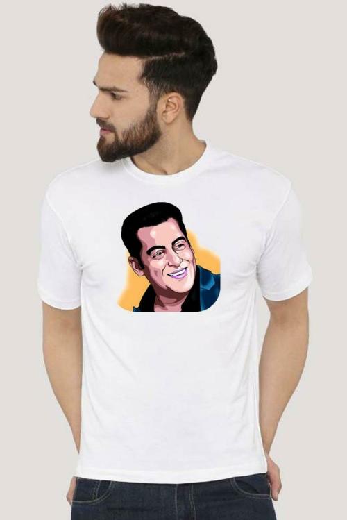 Tee Gallery Men White Printed Poly Cotton Tshirt - XL