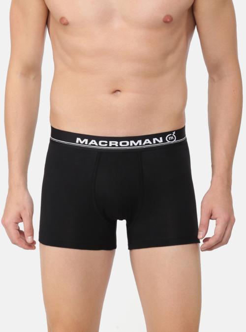 Macroman M Series Men's Black Solid Modal Pack of 1 Trunks