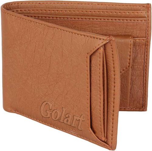 Golart GT-M-2049-Tan Artificial Leather Wallet for Men & Boys