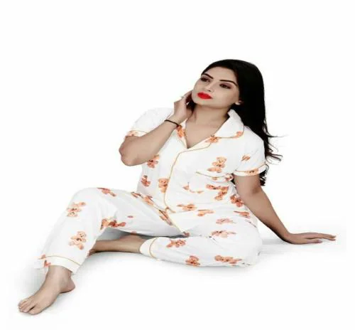 Piu Dream Wear Pajama Set for Woman| Cotton Lycra Night Suit Set| Lounge Wear| Full Pair Set for Women| Outfit for Girls| Nightwear| Tracking| Outdoor Pajama Set - A32