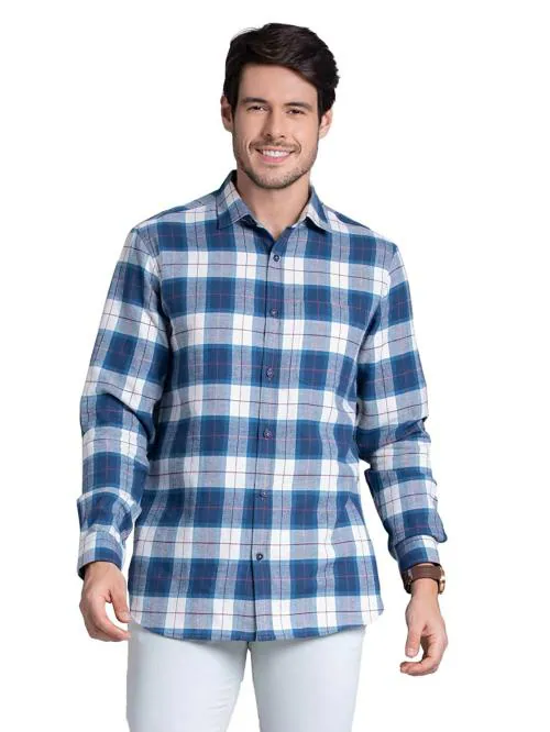 Rhysley Men Multicolour Check Cotton Casual Shirt - L