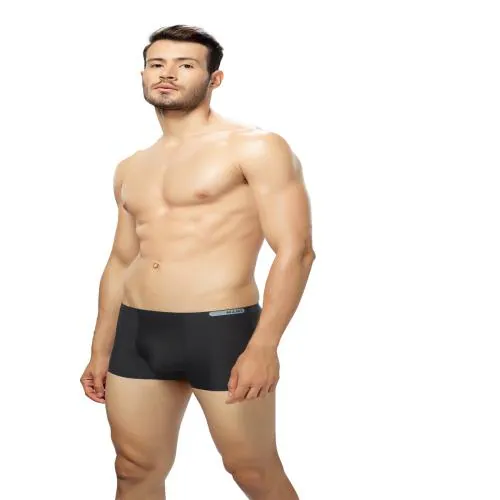 MAML Men’s Boxer Trunk Seamless Underwear for Men and Boys BLACK (L)