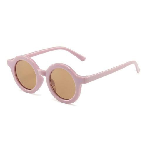 ELEGANTE UV Protected Round Brown Sunglasses For Boys And Girls