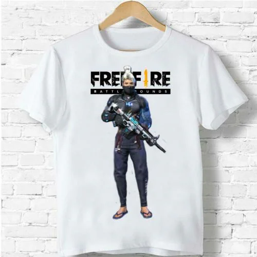 IndiCrafts Unisex Child White Printed Cotton T-Shirts (13 to 14 Years)