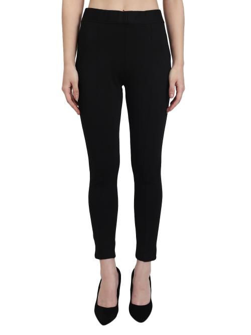 Nature Craft Women Black Roma Lycra Solid Jegging