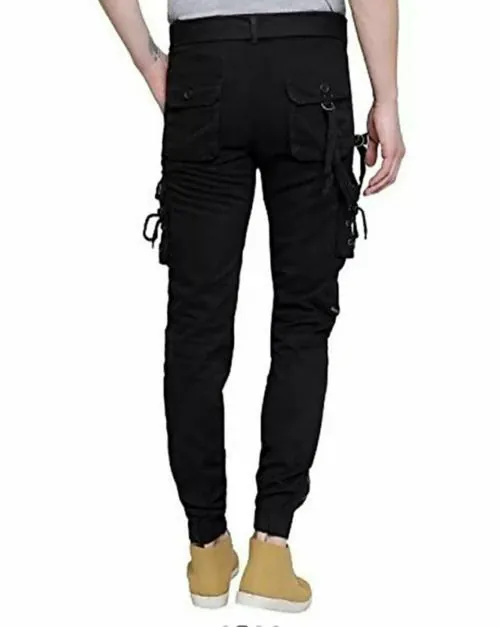 BLACK CARGO PANTS