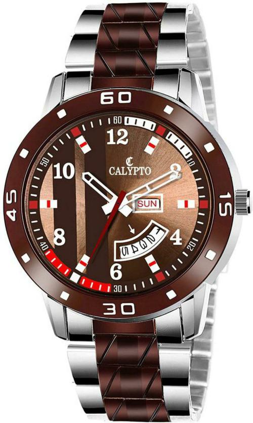 CALYPTO Analog Brown Dial Multi-color Strap Watch For Men MLKB19