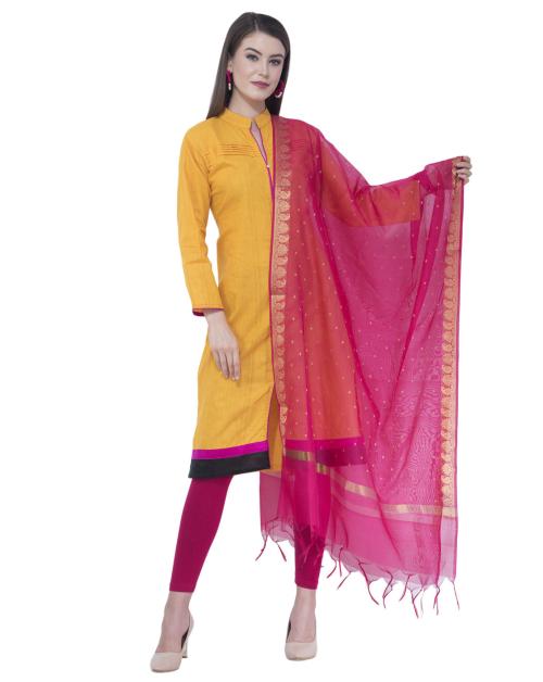 Buy A R Silk Magenta Color Vns Border Buti Dupattas & Chunnis Online at ...