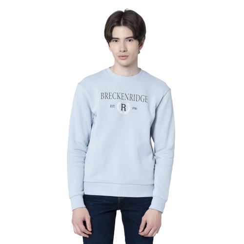 Red Tape Men's Light Blue Printed Sweatshirt
