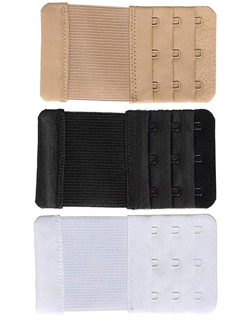 PIBU Multicolor Self Design Cotton Pack of 3 Bra Extender