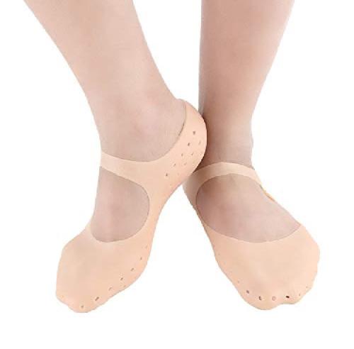 DJ FINDER Anti Crack Full Length Silicone Foot Protector Moisturizing Socks for Foot-Care and Heel Cracks, socks for cracked feet, heel pad for heel pain, anti crack heel socks