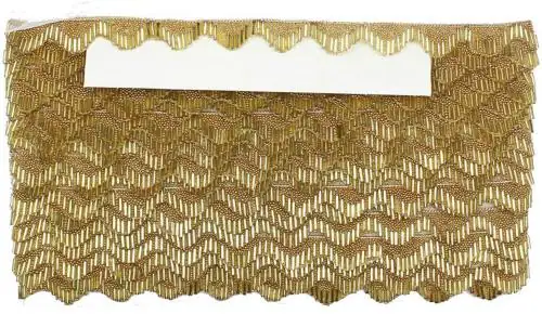 Krivity Gallery Women Gold Net Saree Falls