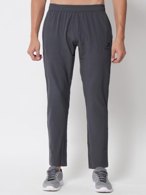 My Swag Men's Grey Color Solid Regular Fit Sports Track Pants