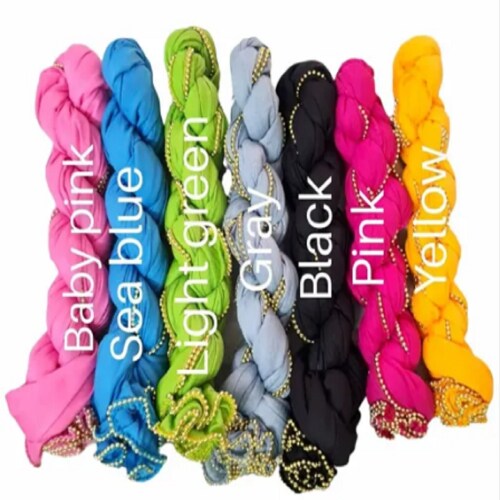 NAKODA CREATION COTTON BLEND SOLID DUPATTA PACK OF 7