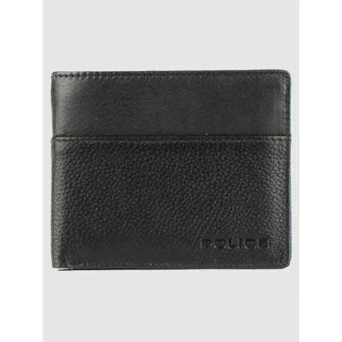 Police Yonne Slim Black Leather Men Wallet