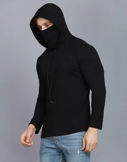 Rockhard Hooded Tshirt with Mask| T shirt for men | Tshirt | Tshirt Men |