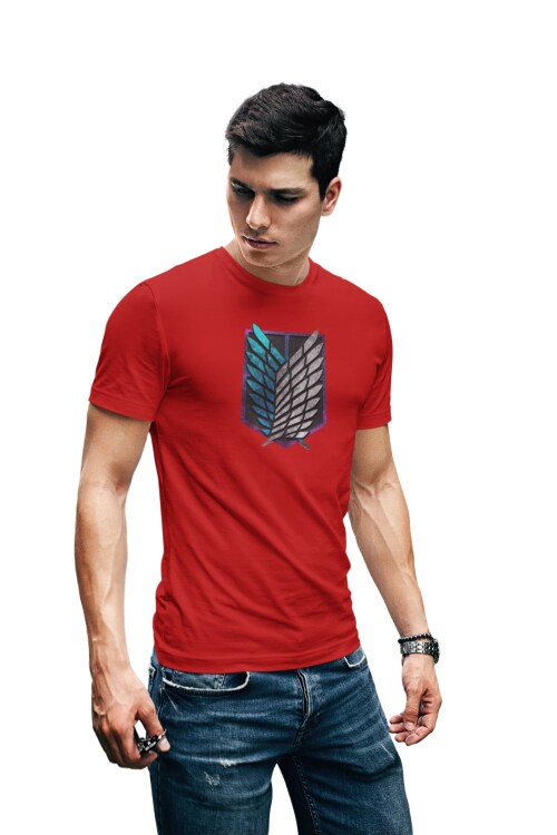 Red - XL Scouts AOT Attack On Titan T shirt For Men TeesTheDay