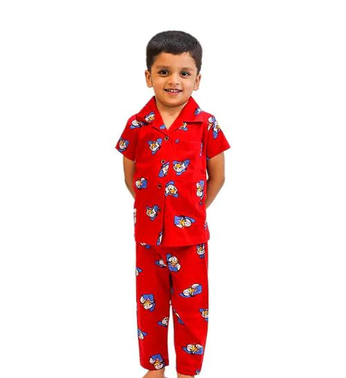 Ruribosy Cotton Night Suits For Boys And Girls (9 - 10 Year)