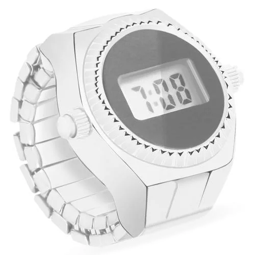 DOCOSS -Smart Digital Finger Ring Watch,Elastic Band,Japanese Technology,Ring Watches for Girls,Women,