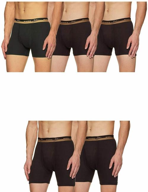 Rupa Jon Men Assorted Solid 100% Cotton Pack of 5 Trunks