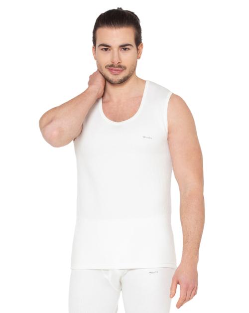 Groversons Paris Beauty Men's Thermal Upper Innerwear For All Day Warmth-G-1105PEARL WHITE