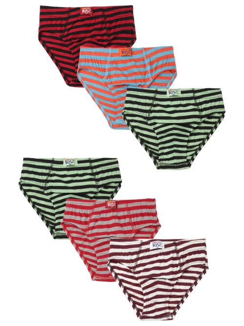 Lux Cozi Boys Multicolor Printed Cotton Pack of 6 Brief