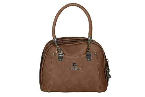 LADY QUEEN Dark Brown PU Leather Women Handbag (LQ-0009T)
