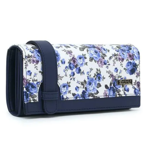 EXOTIC Women Blue Polyurethane Wallets