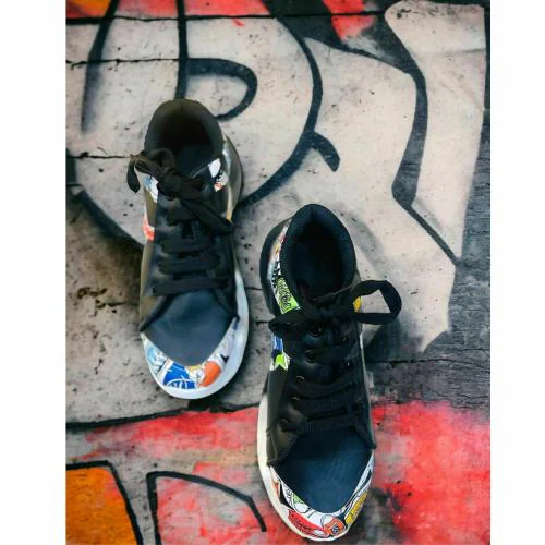 FOOTLOOK TRENDY STYLISH CASUAL SHOES BLACK-SHOES-8