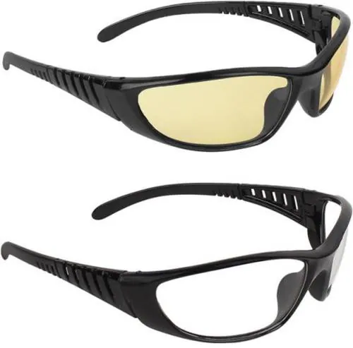 Buy Gansta Wrap-Around Full-Frame Clear Yellow Sunglasses ,Men And