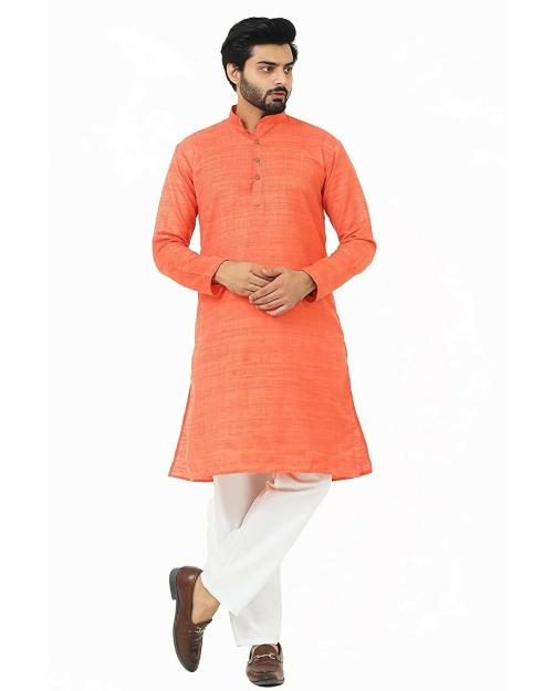 Bluesaanchi Men Blue Khadi Cotton Kurta Pajama Combo Set