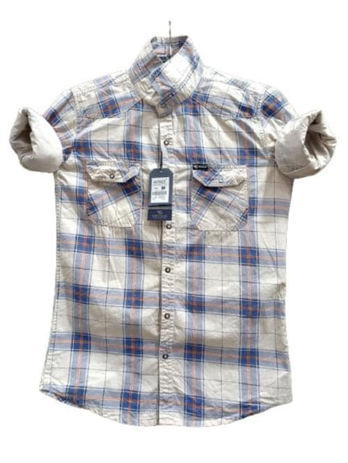 Wintrade(19) Men'S Rfd Check Shirt, Cutaway Collar, Stylish Look, Slim Fit, Full Sleeve, Snap Button Size M