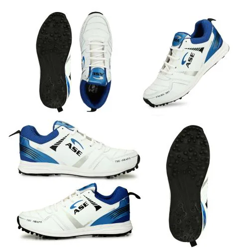 PRO ASE Men’s Cricket Shoe Limited Edition Elite Performance Rubber Spike Cricket Shoes Unisex Cricket Shoes | Unique Mesh Material | Mid-Foot Support Heel Responsive