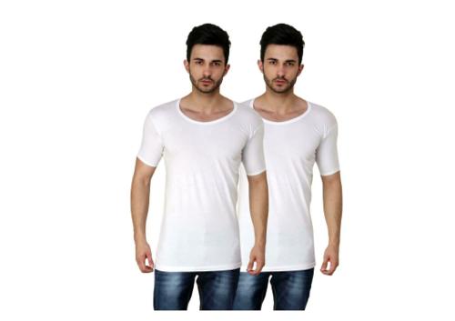 Prince Men White Cotton Pack of 2 Vest (4XL) | HERO RNS