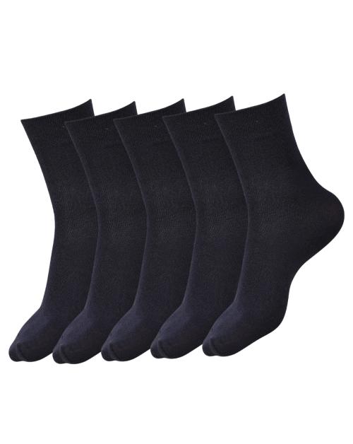 Dollar Unisex Full Length Plain Cotton School Socks For Kids Blue