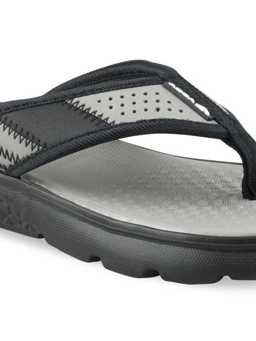 ADDA Men Grey & Black Thong Flip-Flops