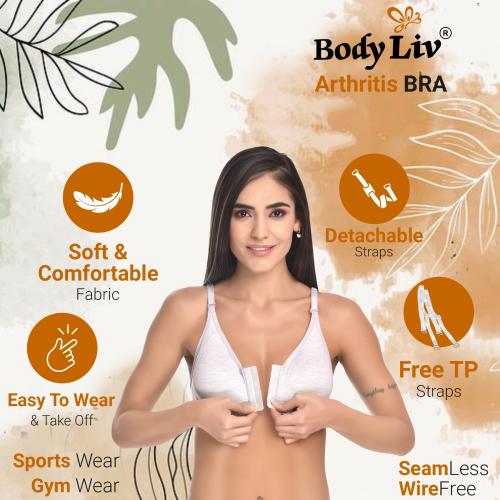 Front Open Bra for Women -Grey