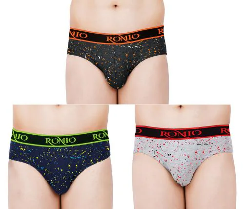 Romio Men's Cotton Regular Breif (Pack of 3)