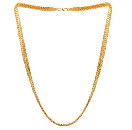 GoldNera Heavy Look Gents Chain 21 Inches Gold Plated Light Weight Long Necklace for Boys Mens