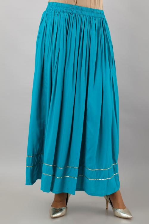 turquoise chiffon skirt