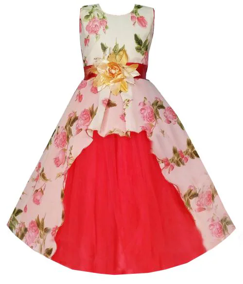 Buy My Lil Princess Girls Cute Pastel Red Dress for Girls Online at